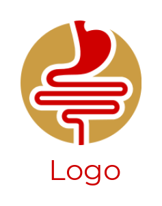 medical logo illustration kidney in circle - logodesign.net