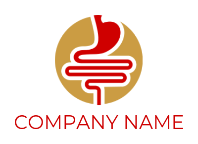 medical logo illustration kidney in circle - logodesign.net