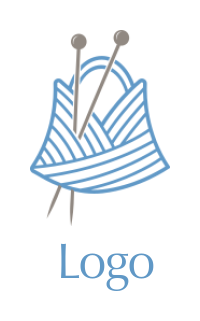 create an apparel logo knitting needles in handbag - logodesign.net