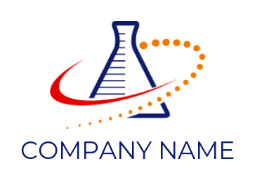 research logo icon lab glass with swoosh - logodesign.net