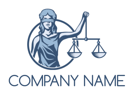 attorney logo icon lady justice in circle - logodesign.net