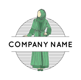 fashion logo lady wearing hijab clothing