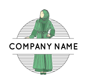 fashion logo lady wearing hijab clothing