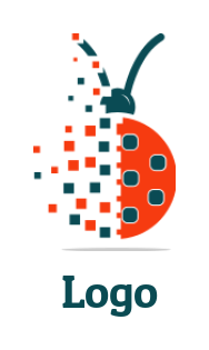 Ladybug with pixels