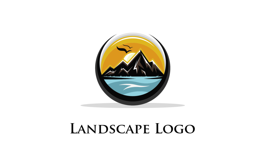 Landscape Logos Lighting Garden, Landscape Logo Design