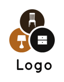 home improvement logo lamp chair drawers circles