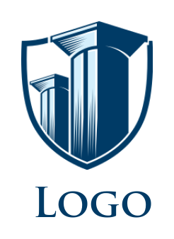 law firm logo of law column inside the shield
