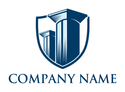 law firm logo of law column inside the shield