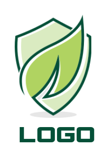 agriculture logo of leaf combined with shield