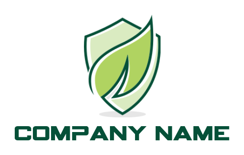 agriculture logo of leaf combined with shield