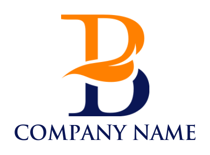 Make a Letter B logo leaf forming letter B 