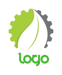 make an engineering logo leaf inside the gear