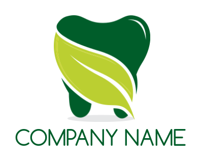 make a medical logo leaf merged with tooth - logodesign.net