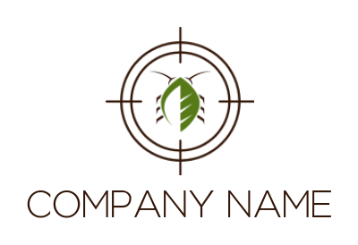 pest control logo image insect inside target