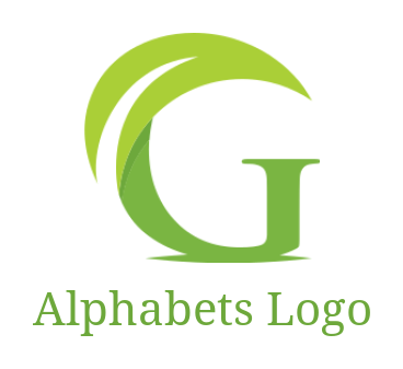 Letter G logo maker leaf incorporated in letter G
