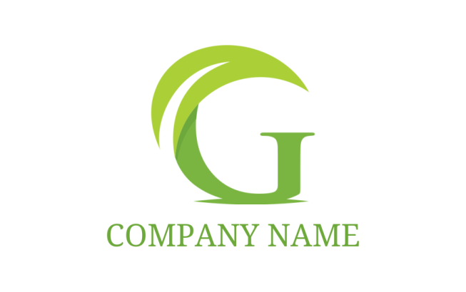 Letter G logo maker leaf with letter g - logodesign.net