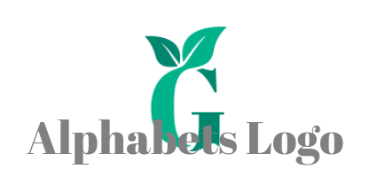 Make a Letter G logo with leaf