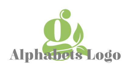 Letter G logo template with leaf