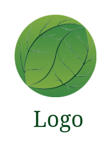landscape logo leaves with roots inside circle