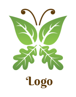 landscape logo leaves forming a butterfly shape