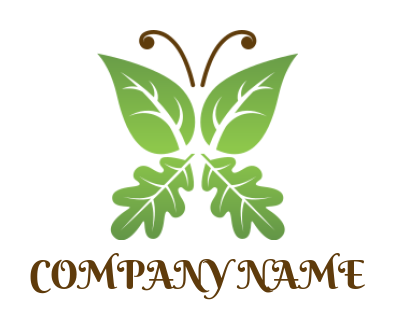 landscape logo leaves forming a butterfly shape