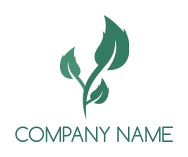 create a landscape logo nature leaves plant 