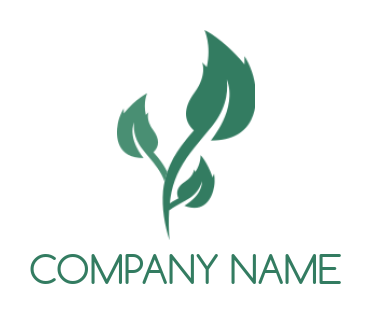 Create a nature logo of leaves plant
