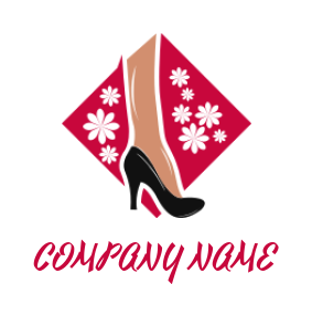 make a fashion logo leg with black shoe