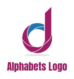 Generate a Letter D logo lens incorporated in D