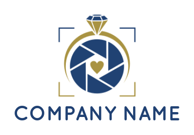 photography logo template lens with diamond - logodesign.net