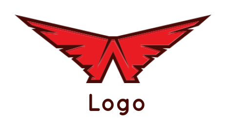 Letter A logo letter A creating wings