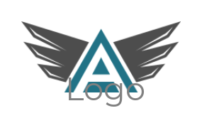 letter a in shape of triangle with wings