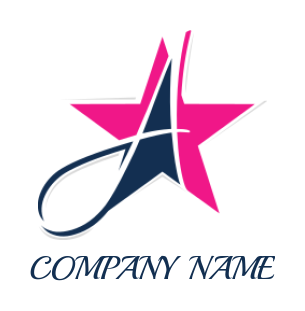 Generate a Letter A logo incorporated with star