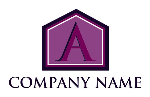 Letter A logo template house incorporating letter A