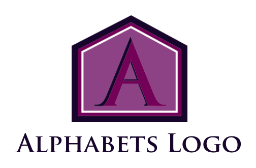 Letter A logo template house incorporating letter A