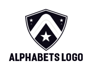 Letter A logo image shield incorporating letter A