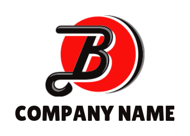 create a Letter B logo in front of a circle