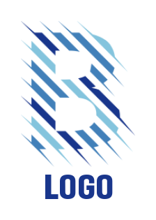 Letter B logo template lines forming letter B 