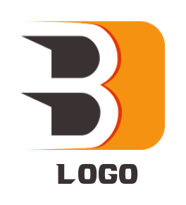 Letter B logo symbol square shape incorporating B