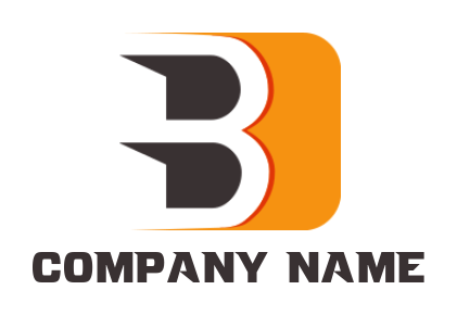 Letter B logo symbol square shape incorporating B