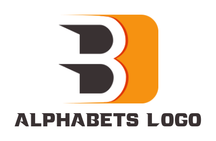 Letter B logo symbol square shape incorporating B