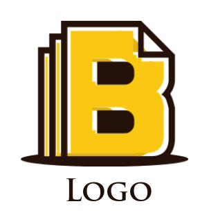Create a Letter B logo papers incorporated in letter B