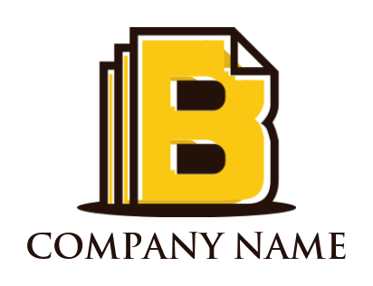 letter B incorporated with papers