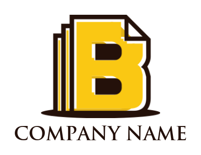 Create a Letter B logo papers incorporated in letter B