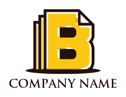 Create a Letter B logo letter B incorporated with papers - logodesign.net