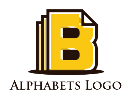 Create a Letter B logo papers incorporated in letter B