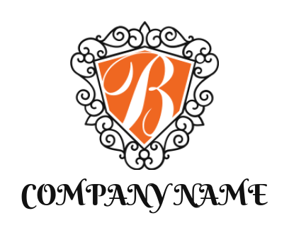 Letter B logo letter B inside shield