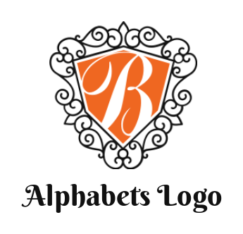 Letter B logo letter B inside shield