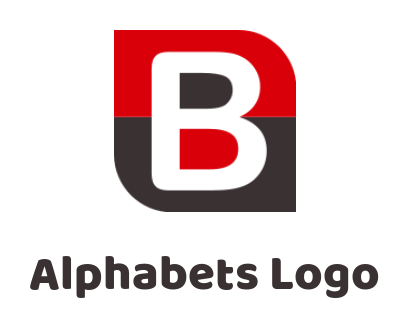 Letter B logo maker letter B inside square shape 