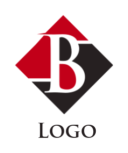 create a Letter B logo inside square